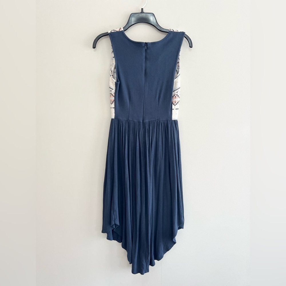 Anthropologie Dolan Left Coast Embroidered Sabado Dress in Navy Blue/Cream, XS - Picture 3 of 9